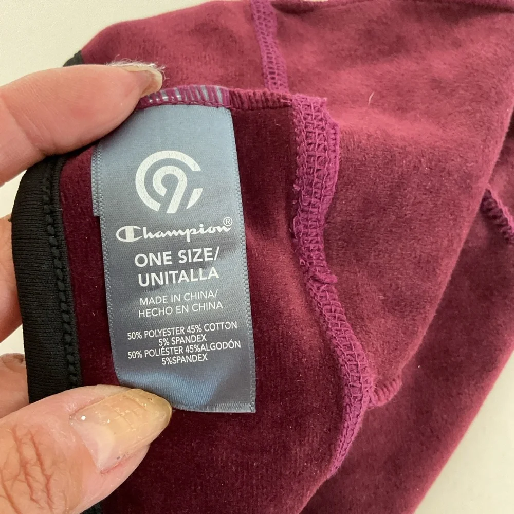 C9 Champion Women's Jersey Velour Beanie Burgundy Winter NWT